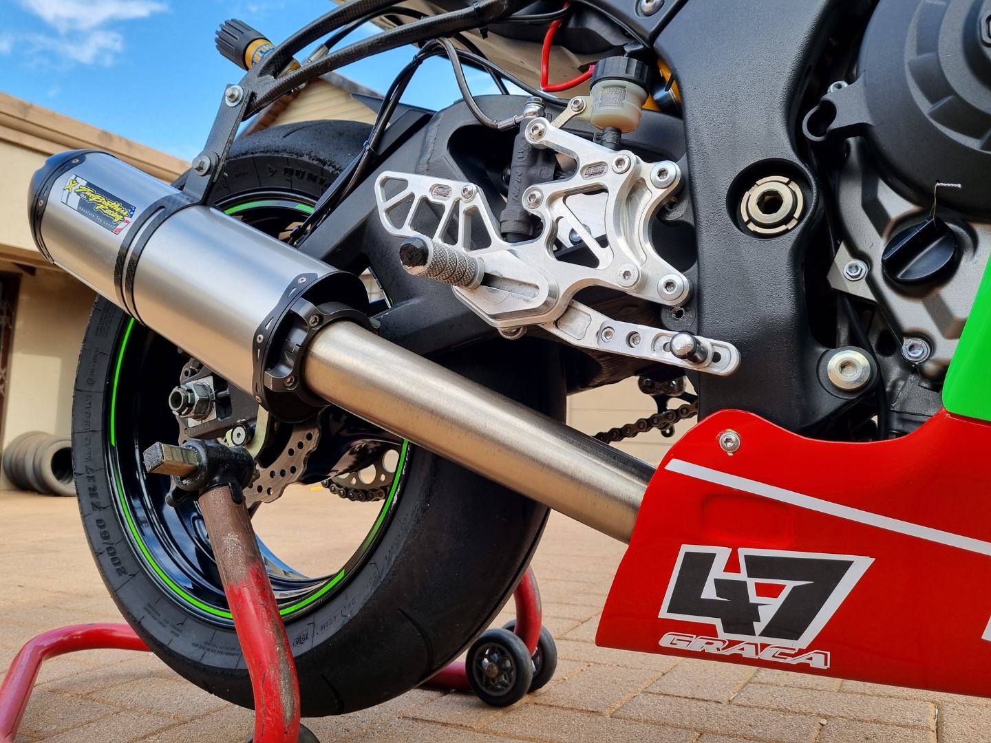 欅　2100ｘ300ｘ45ｍｍ GFP Aluminium Radiator Guard - 1pc - Kawasaki ZX10 2021-2025 | GFP